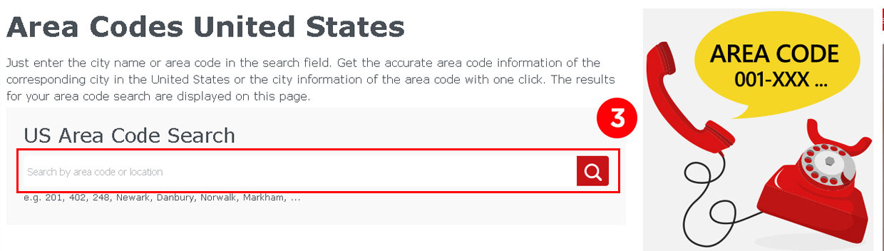 Search Phone Area Codes