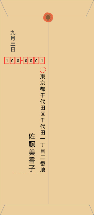 封筒裏面