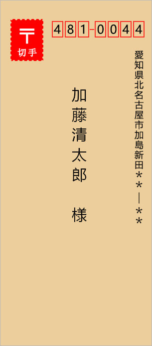 封筒表面